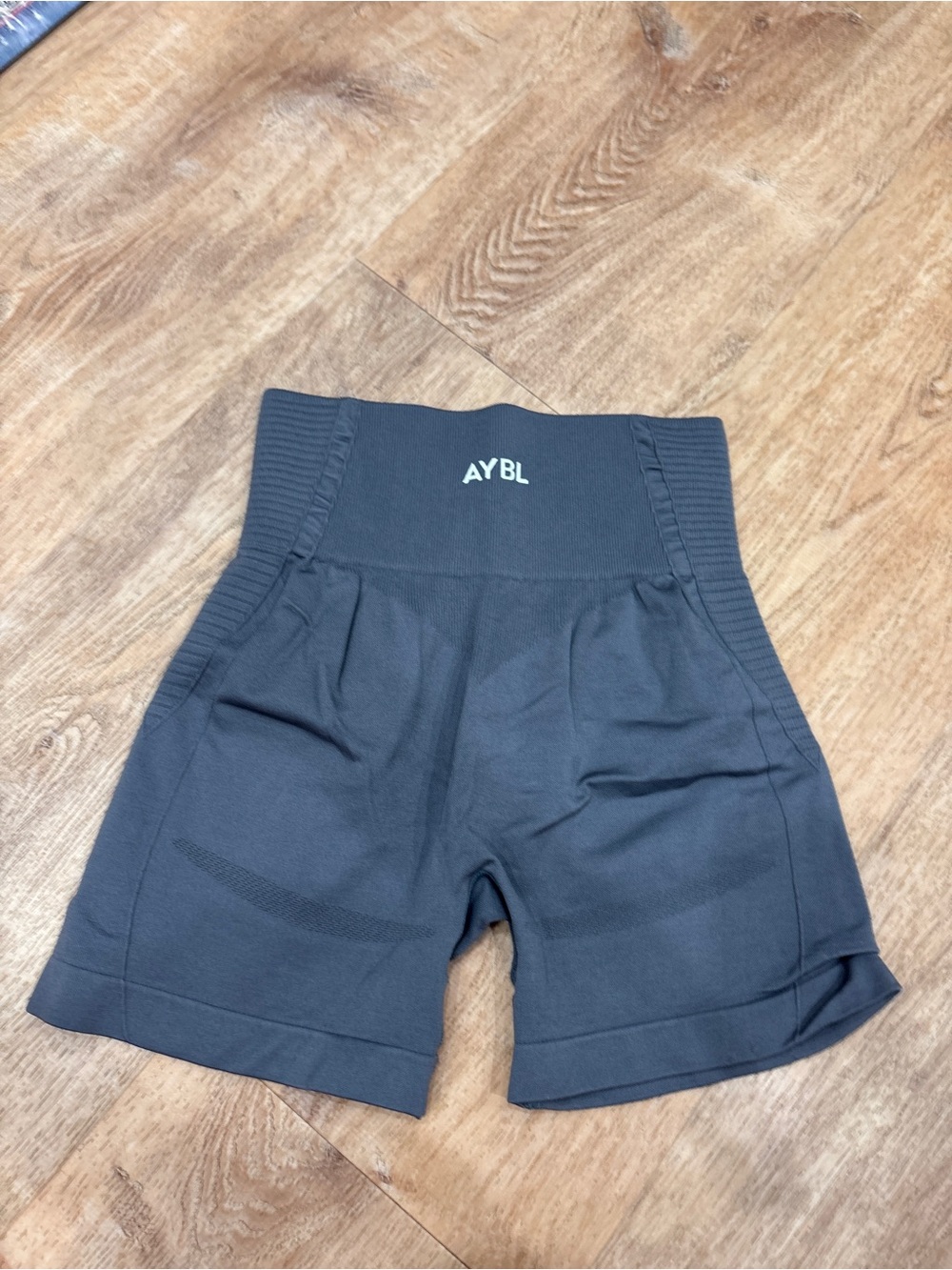 AYBL grey High-Waist Seamless Bike Shorts